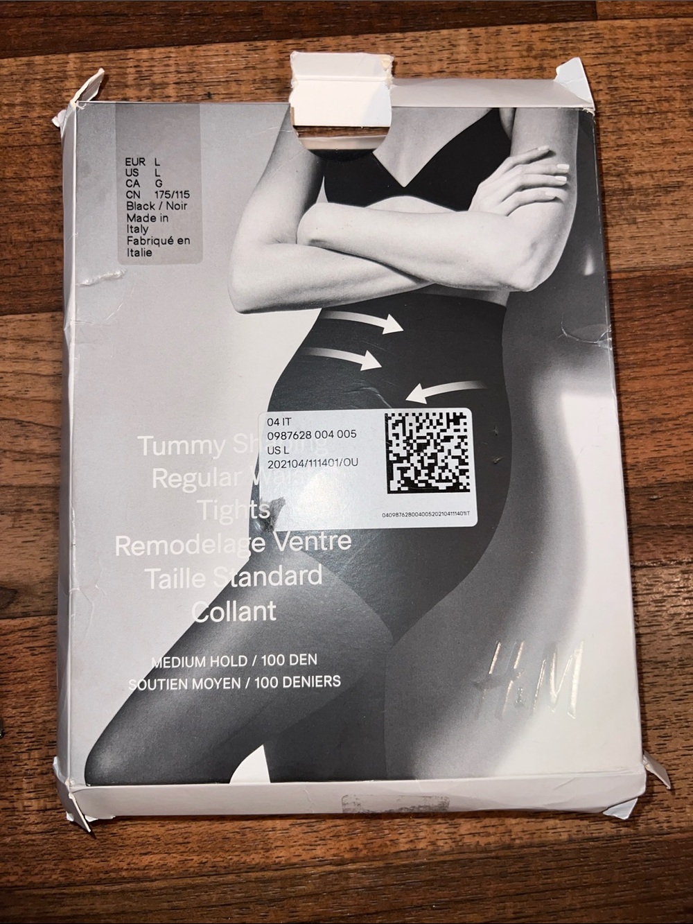 H&M Black Tummy Shaping Regular Tights